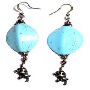 Howlite & Tigers Earrings